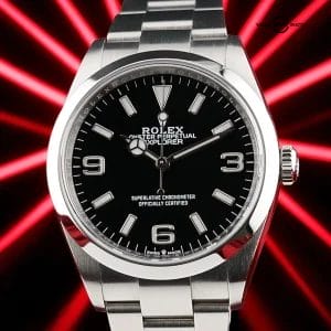 Rolex Explorer 36mm, Stainless Steel Oyster Black 124270 Box Papers – FULL SET