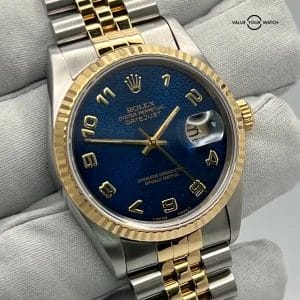 Rolex Datejust 16233 FULL SET 1995 Blue Anniversary Dial Men’s Watch