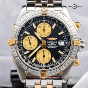 Breitling Crosswind 43mm Yellow Gold Complete Set Windrider Black Dial B13355