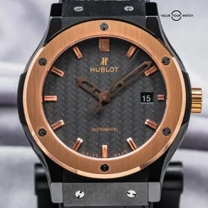 Hublot Classic Fusion Ceramic King Gold 42mm Carbon $12K MSRP 542.CO.1780.RX