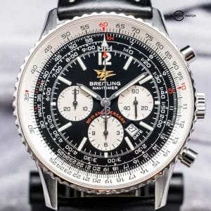 Breitling Navitimer 50th Anniversary 42mm Black Dial Leather Deploy Pilot A41322