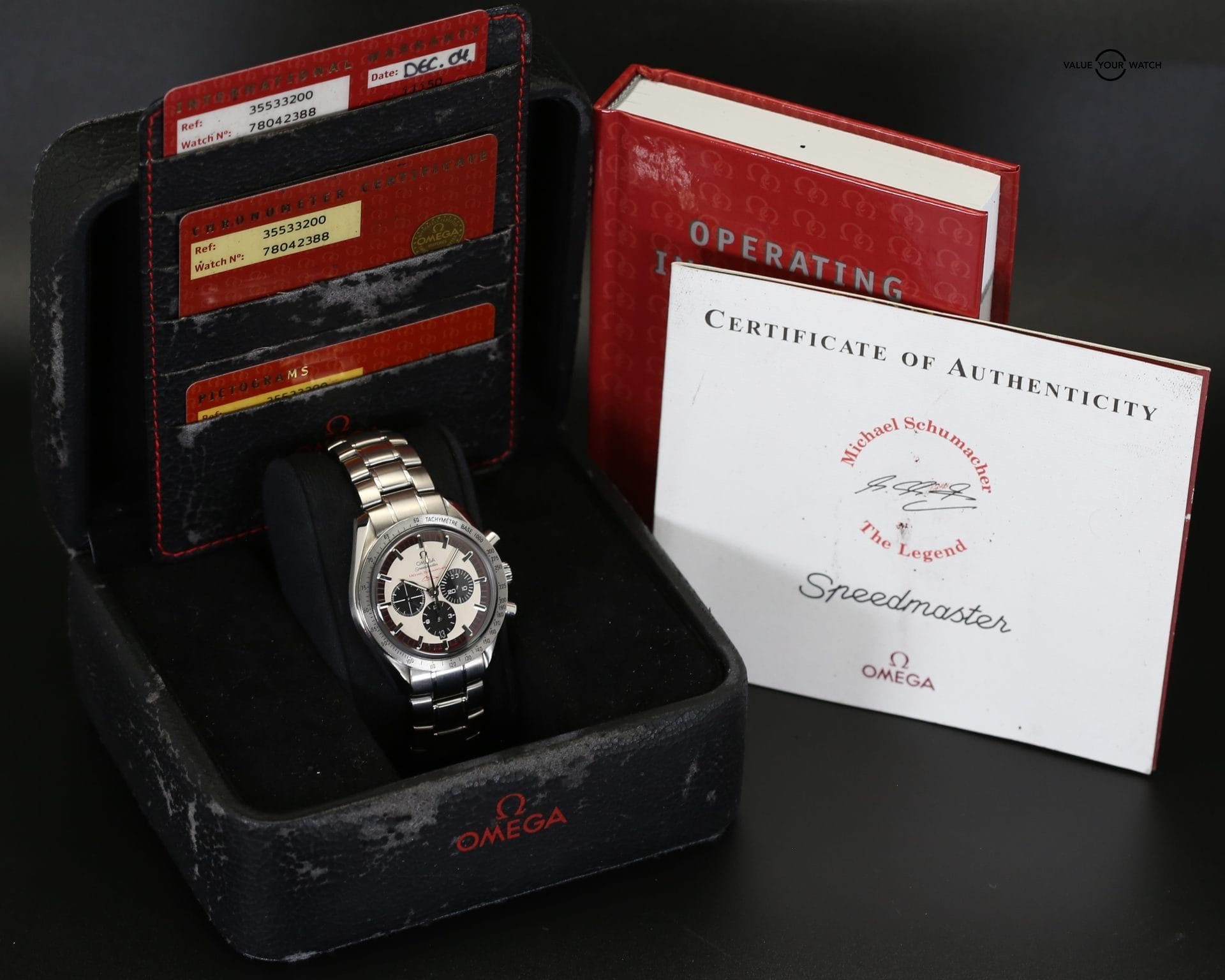 Omega Speedmaster Michael Schumacher “The Legend” Limited Edition | Ref. 3553.32.00 | 42mm | #220/500 | Complete Set (2004) - Image 11