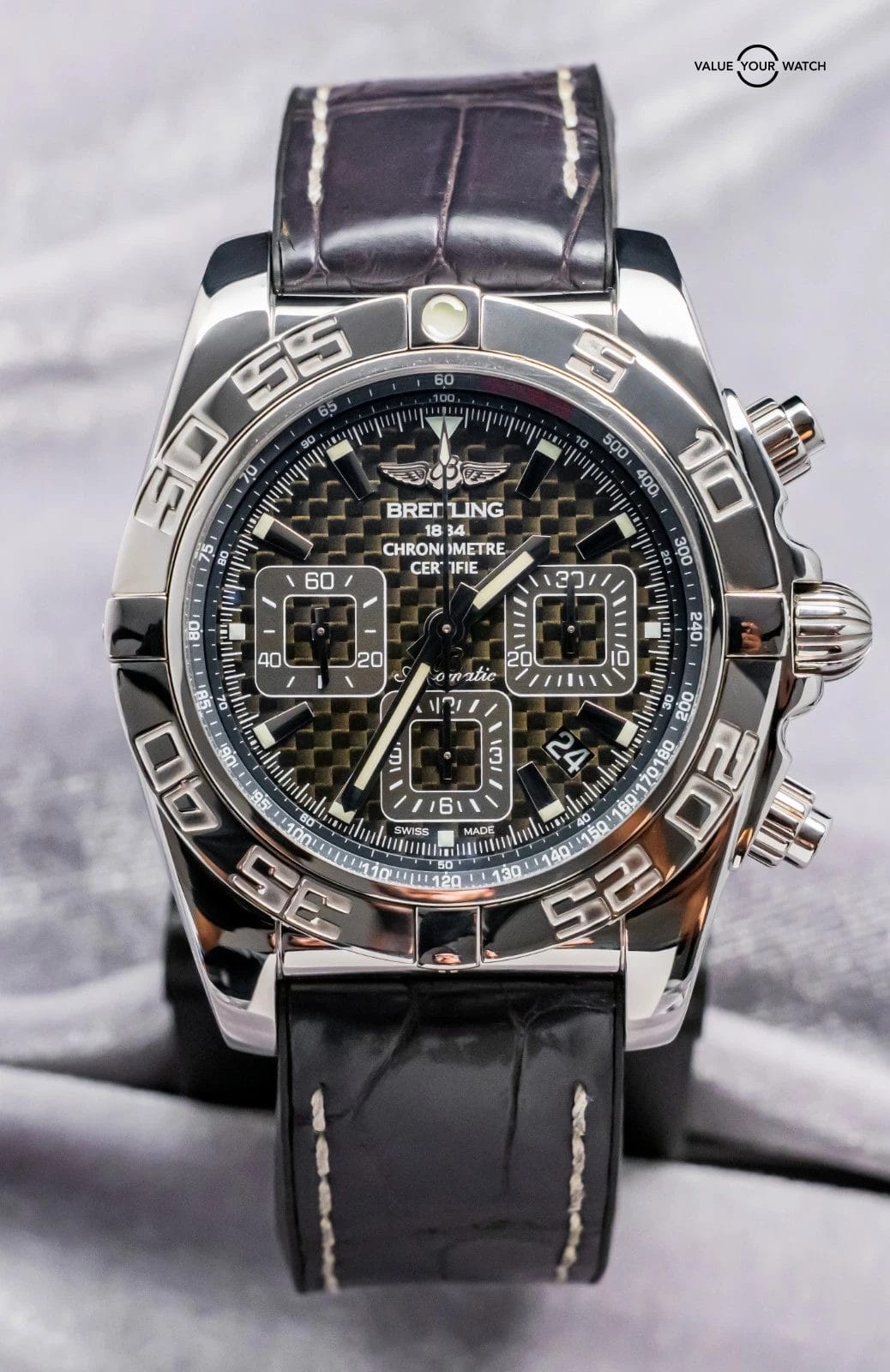 Breitling Chronomat 44 Carbon Fiber B01 Box Papers Deploy Rubber Aviation AB0110 - Image 3