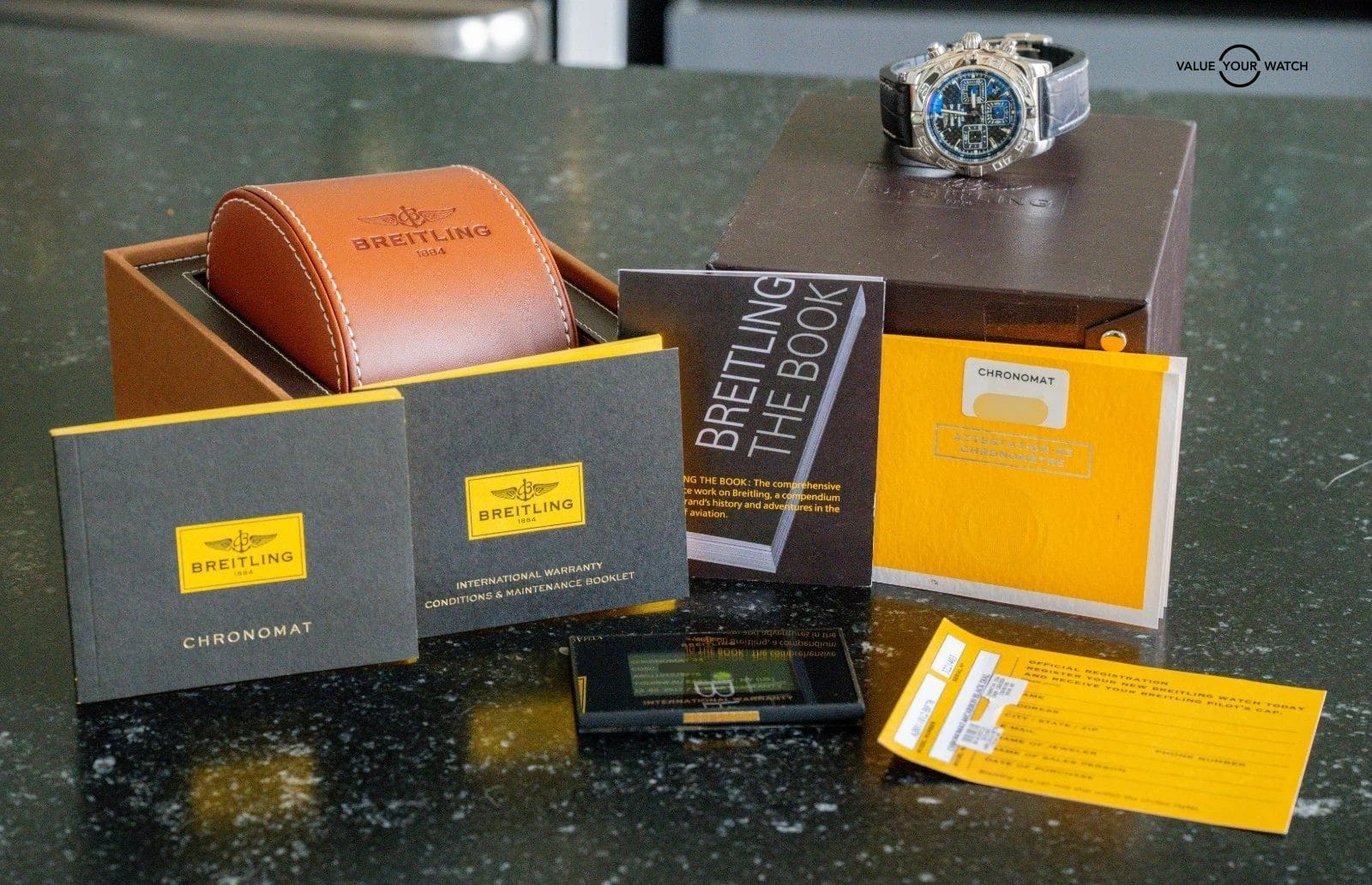 Breitling Chronomat 44 Carbon Fiber B01 Box Papers Deploy Rubber Aviation AB0110 - Image 5