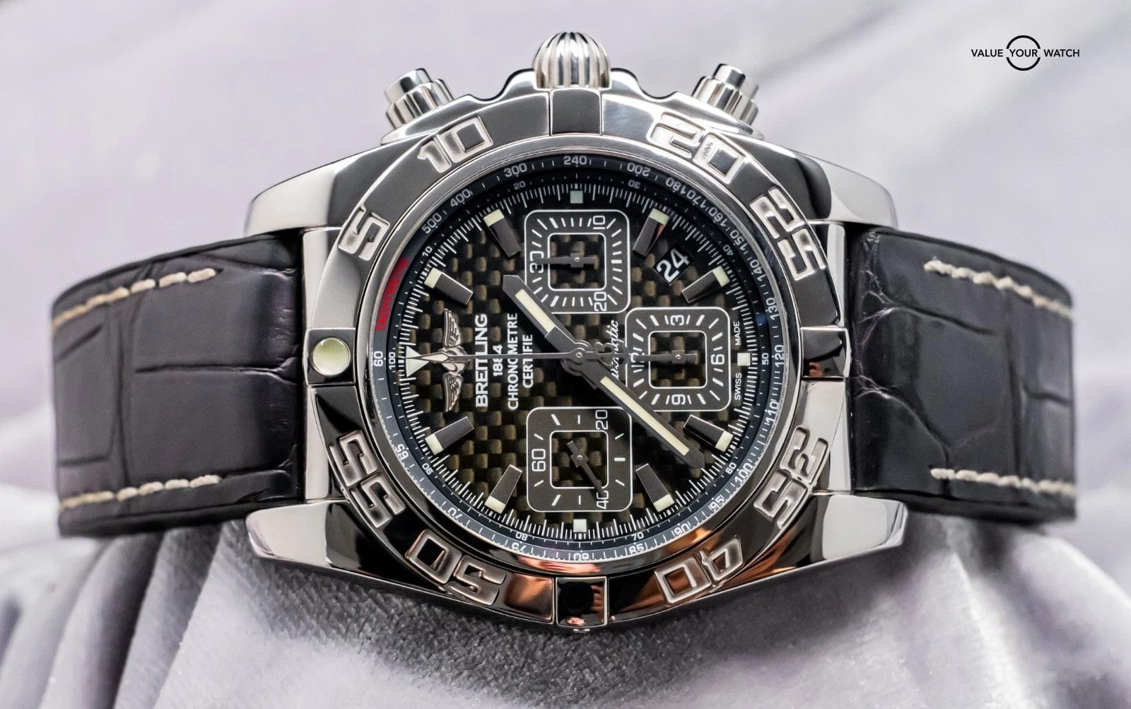 Breitling Chronomat 44 Carbon Fiber B01 Box Papers Deploy Rubber Aviation AB0110 - Image 6