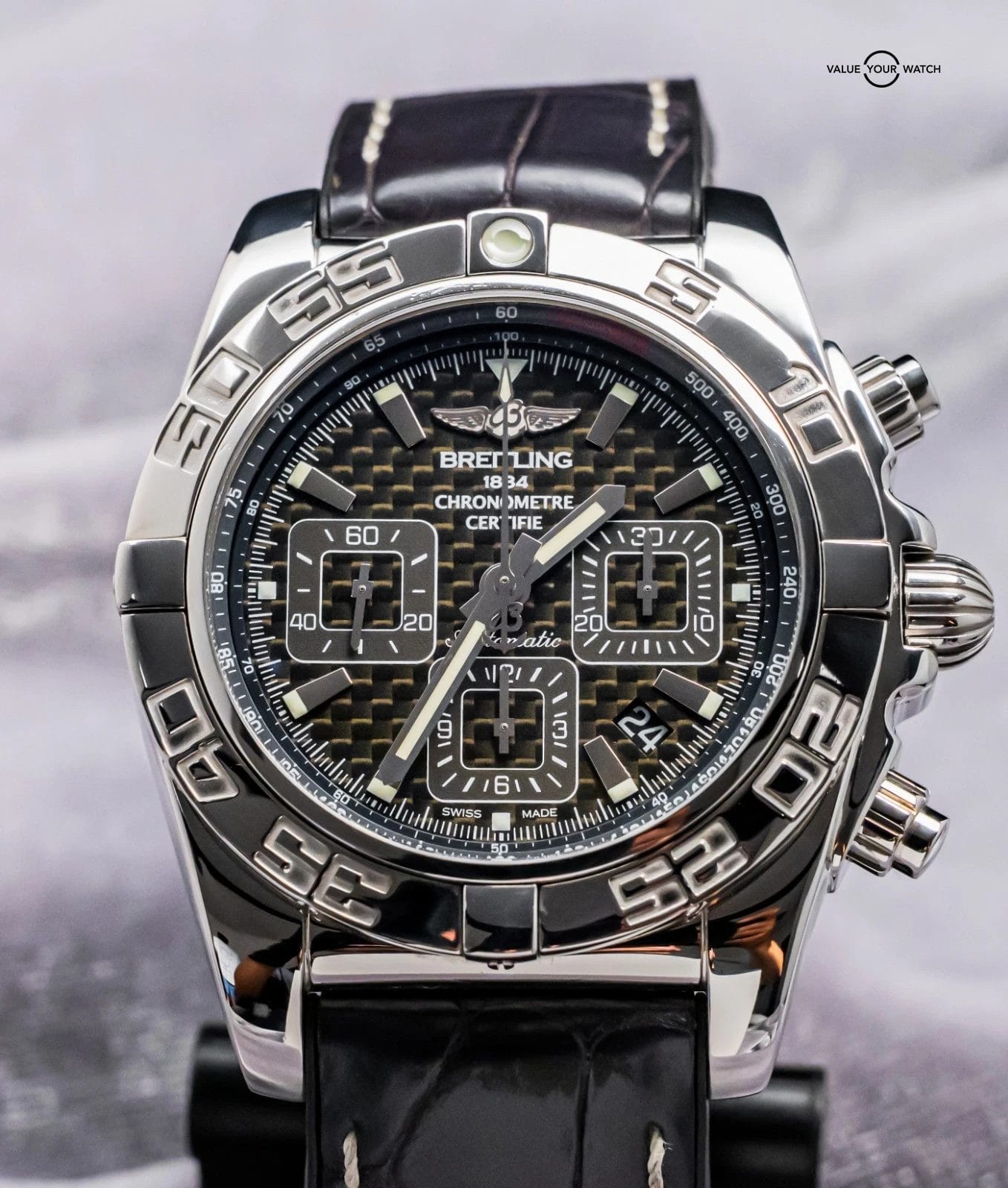 Breitling Chronomat 44 Carbon Fiber B01 Box Papers Deploy Rubber Aviation AB0110 - Image 13