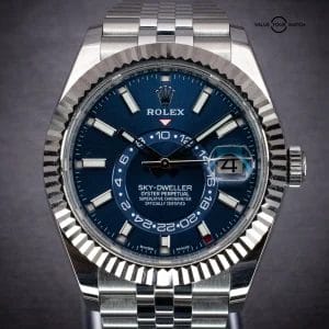 Rolex Sky-Dweller 42mm Blue Dial Jubilee Ref. 326934, w/ B&P