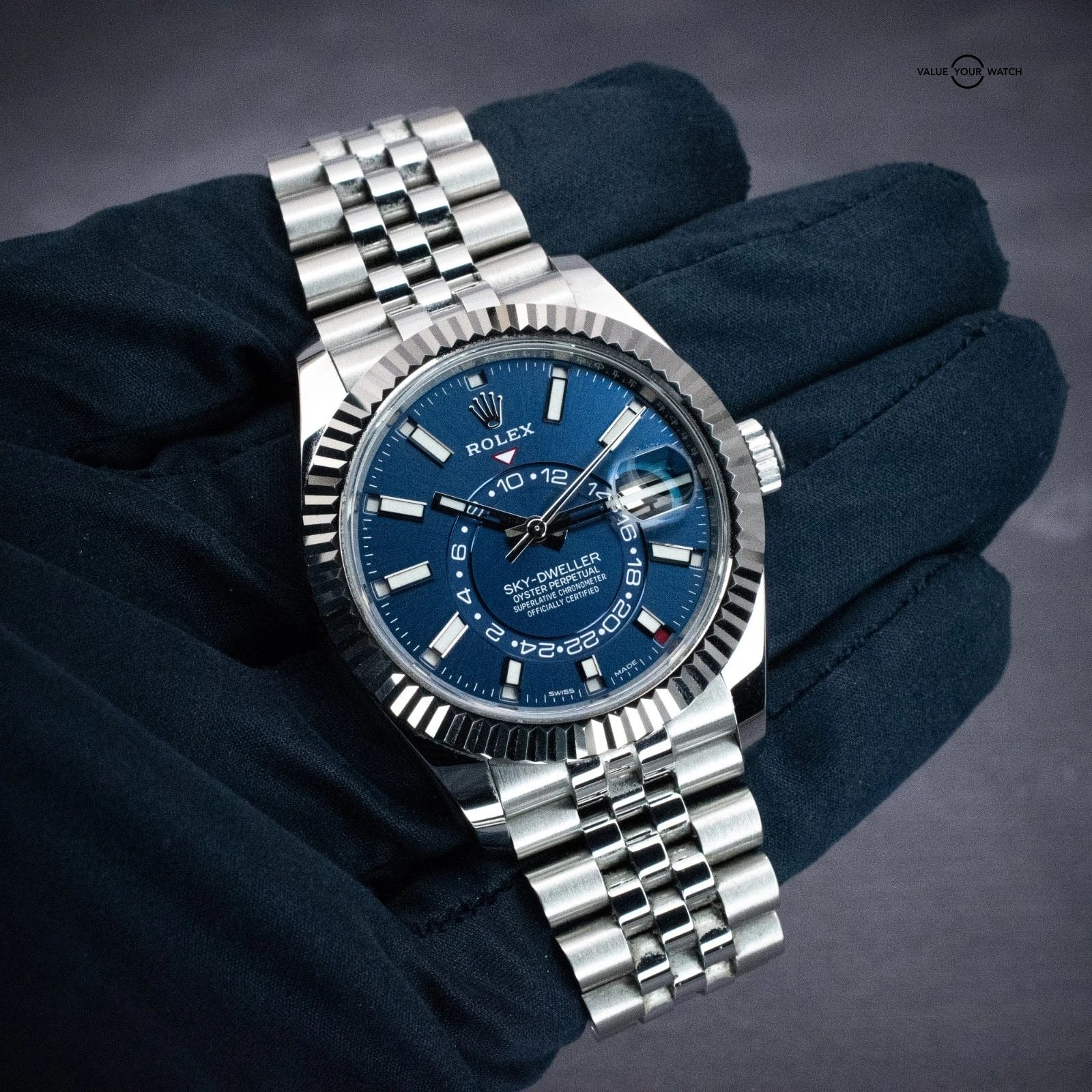 Rolex Sky-Dweller 42mm Blue Dial Jubilee Ref. 326934, w/ B&P - Image 13