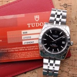 TUDOR Classic Date | ref. M21010 | 38mm Stainless Steel Watch with Card