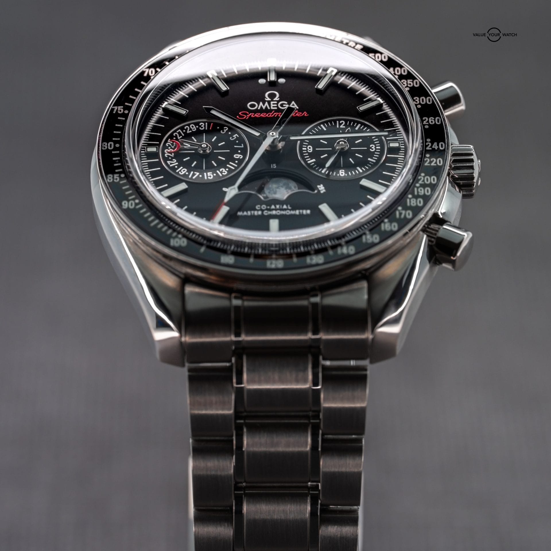 Omega Speedmaster Moonphase Chronograph 44.25mm Black Dial Steel Complete Set 304.30.44.52.01.001 - Image 6