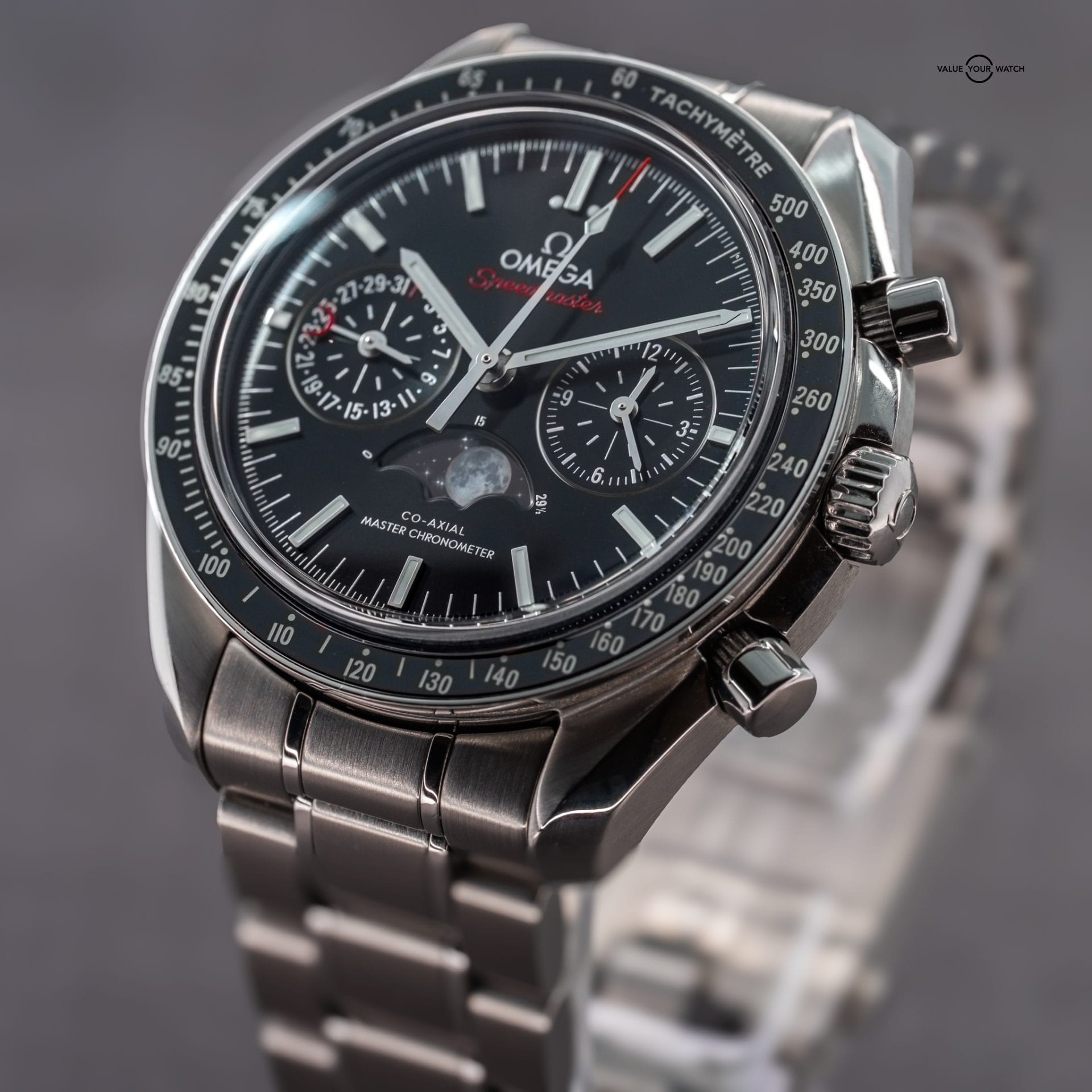Omega Speedmaster Moonphase Chronograph 44.25mm Black Dial Steel Complete Set 304.30.44.52.01.001 - Image 13