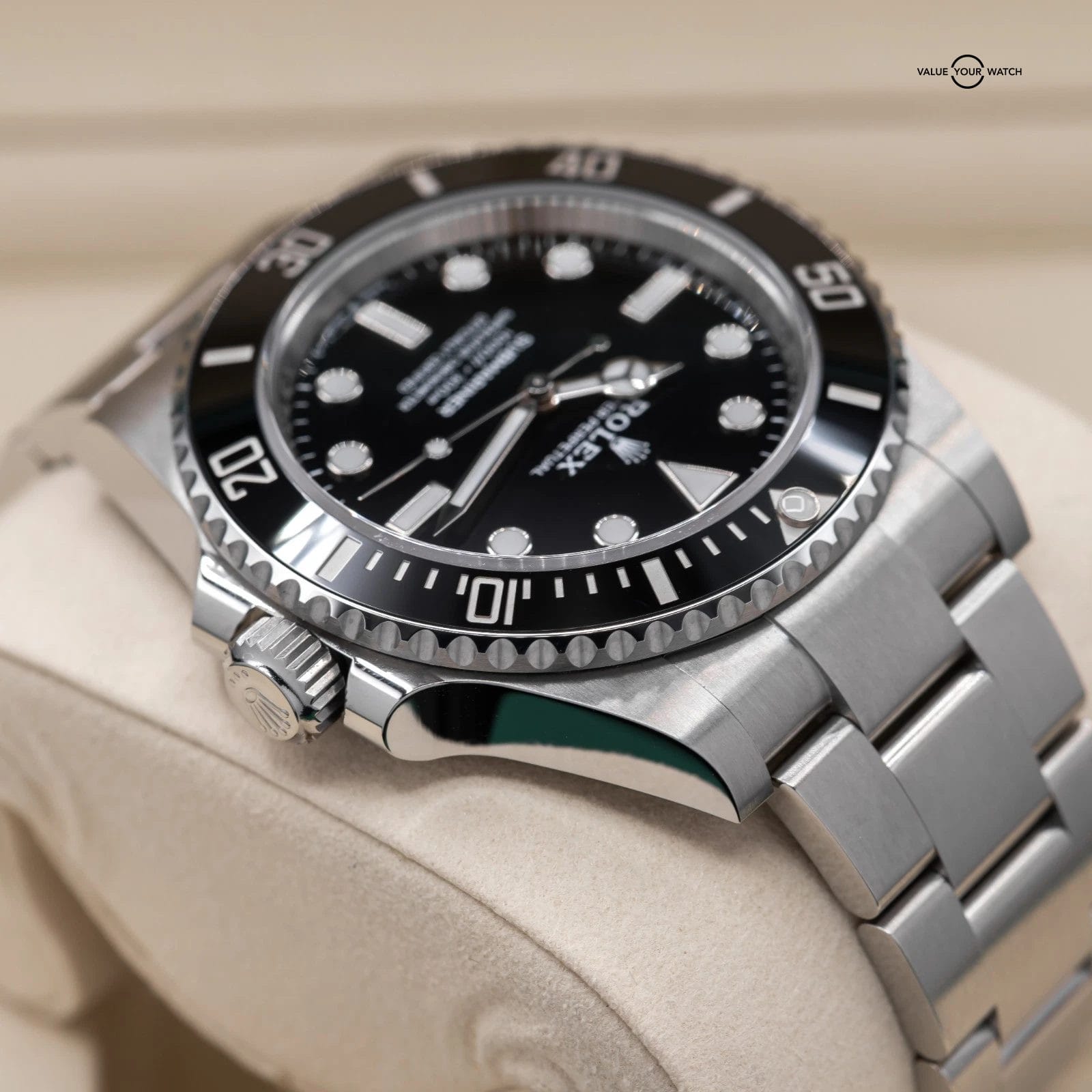 Rolex Submariner 124060 Silver Oyster Bracelet with Black Bezel - Image 9