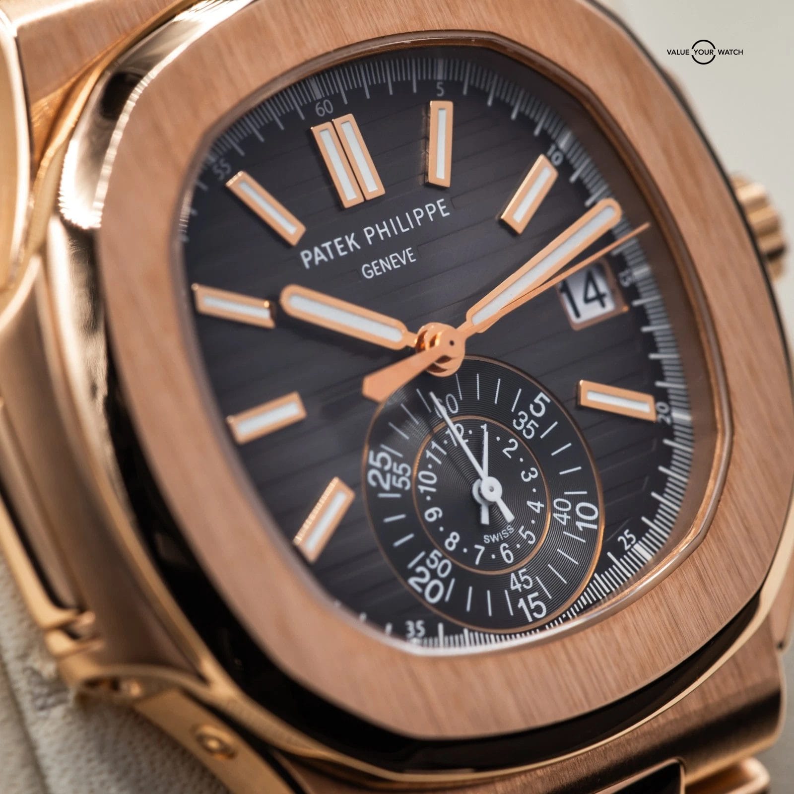 Patek Philippe Nautilus Chronograph in rose Gold, 5980/1R full set 2015! - Image 7