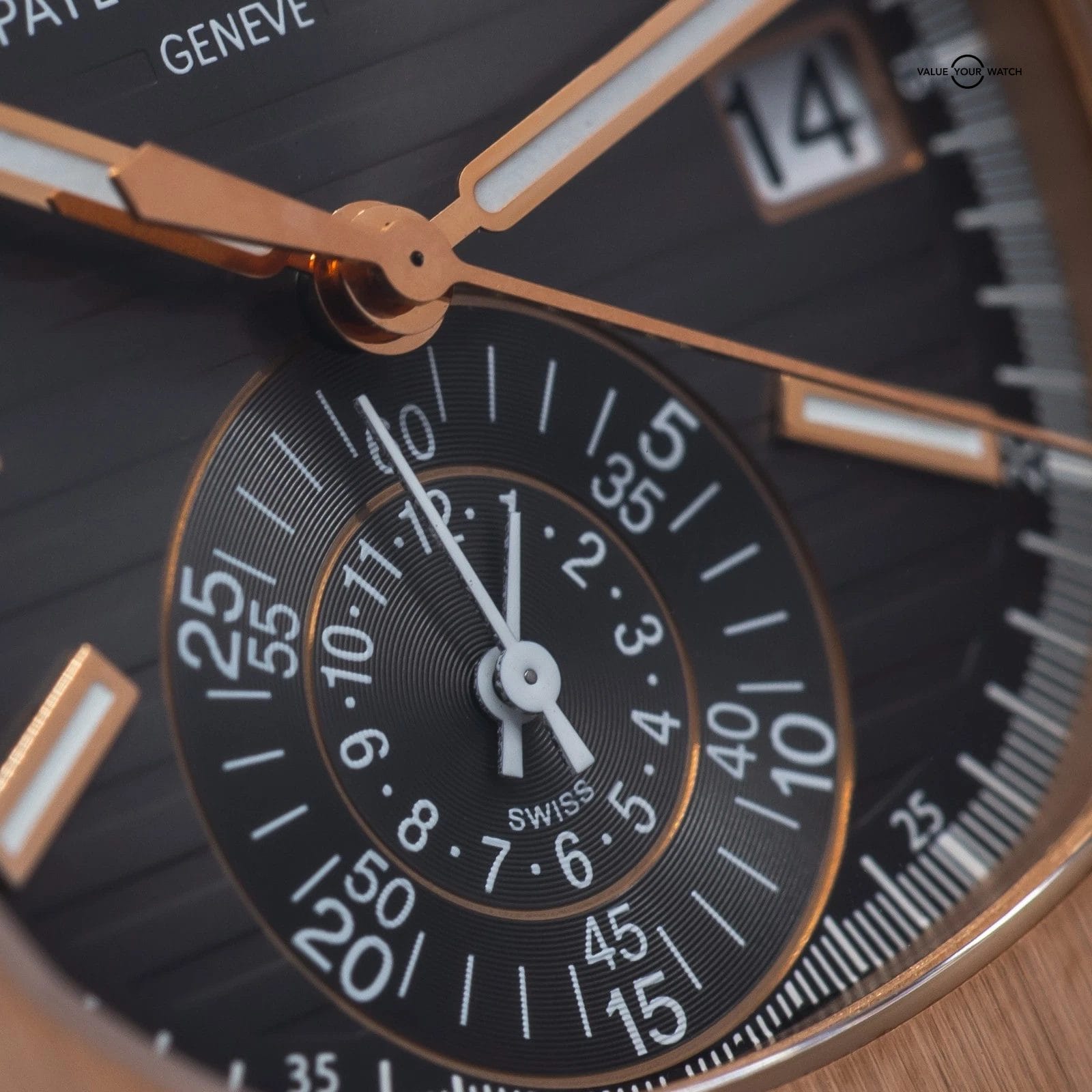 Patek Philippe Nautilus Chronograph in rose Gold, 5980/1R full set 2015! - Image 8