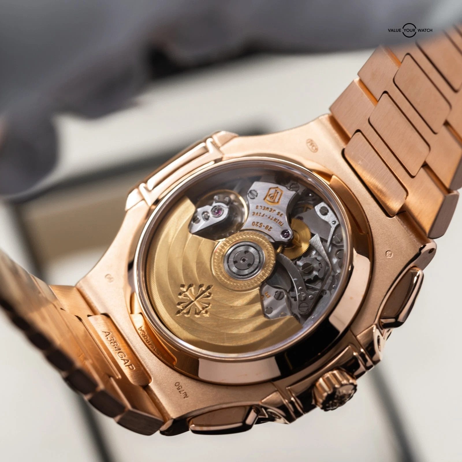 Patek Philippe Nautilus Chronograph in rose Gold, 5980/1R full set 2015! - Image 16