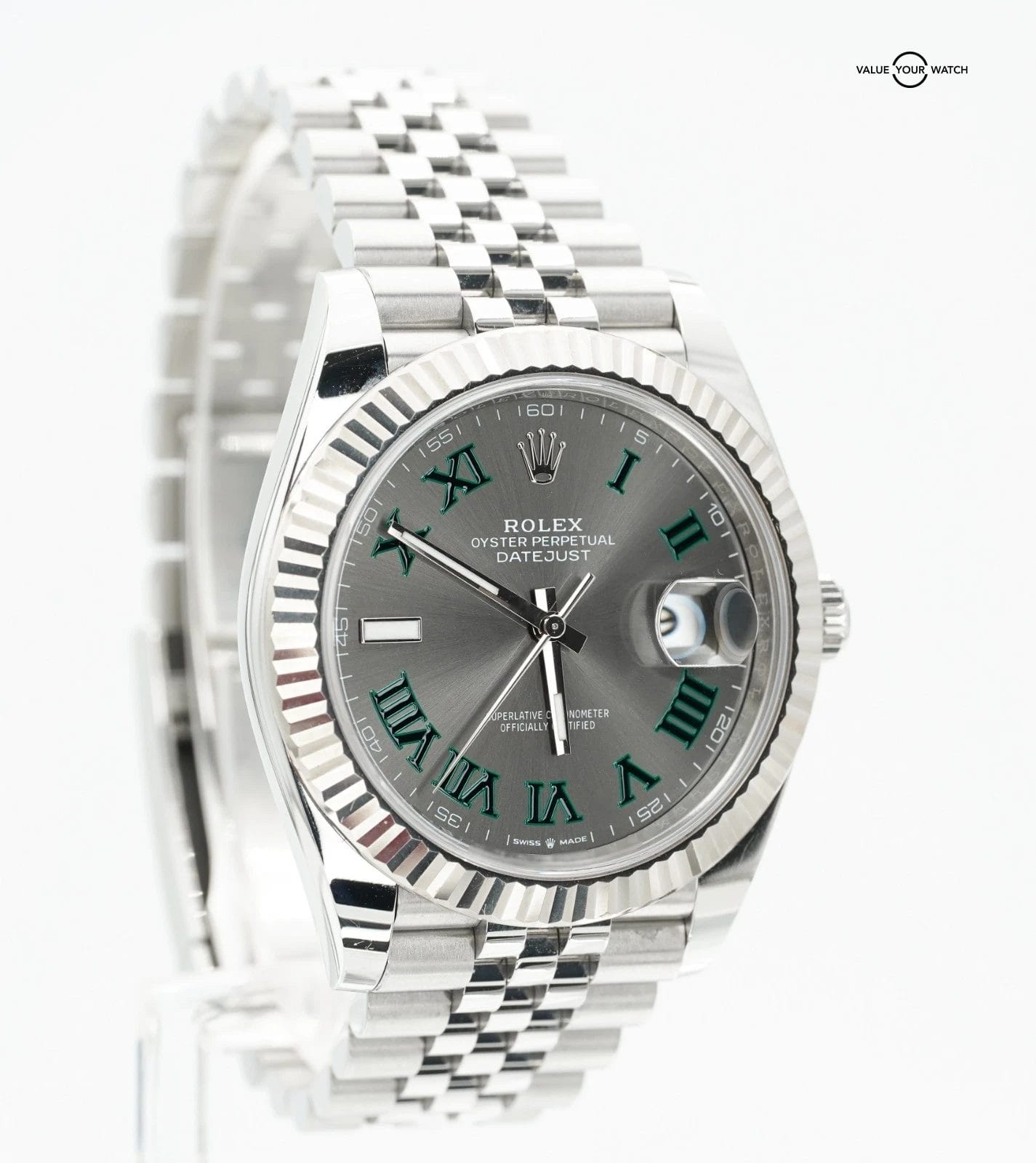Rolex Datejust 41mm 126334 Wimbledon Dial Jubilee Box/Papers!
