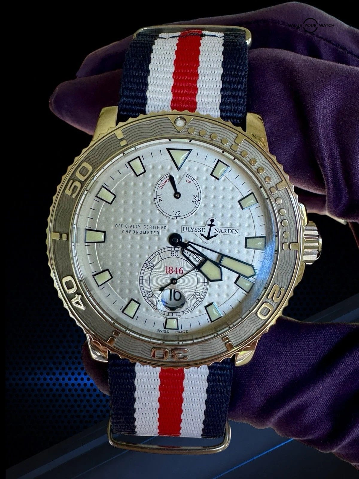 Ulysse Nardin Marine White Men's Watch - 263-33 Includes Additional Straps - Image 12