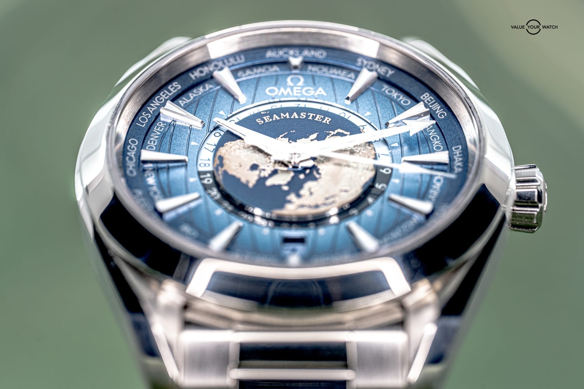 Omega Seamaster Aqua Terra Worldtimer Steel Summer Blue 220.10.43.22.03.002 43mm 2025 - Image 6