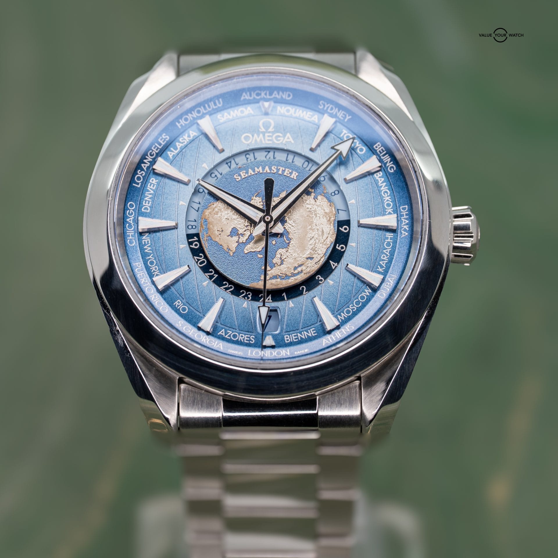 Omega Seamaster Aqua Terra Worldtimer Steel Summer Blue 220.10.43.22.03.002 43mm 2025 - Image 7