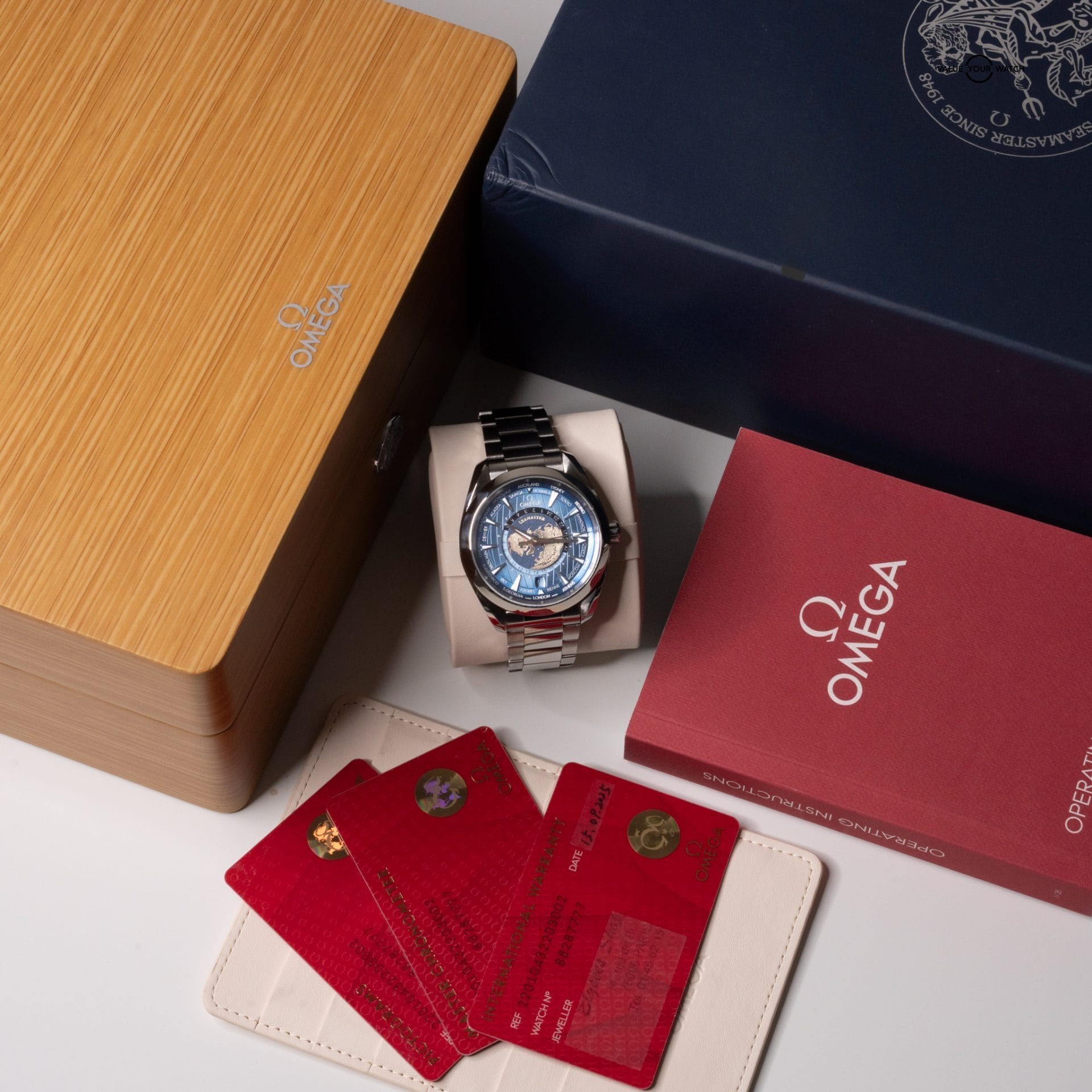 Omega Seamaster Aqua Terra Worldtimer Steel Summer Blue 220.10.43.22.03.002 43mm 2025 - Image 18