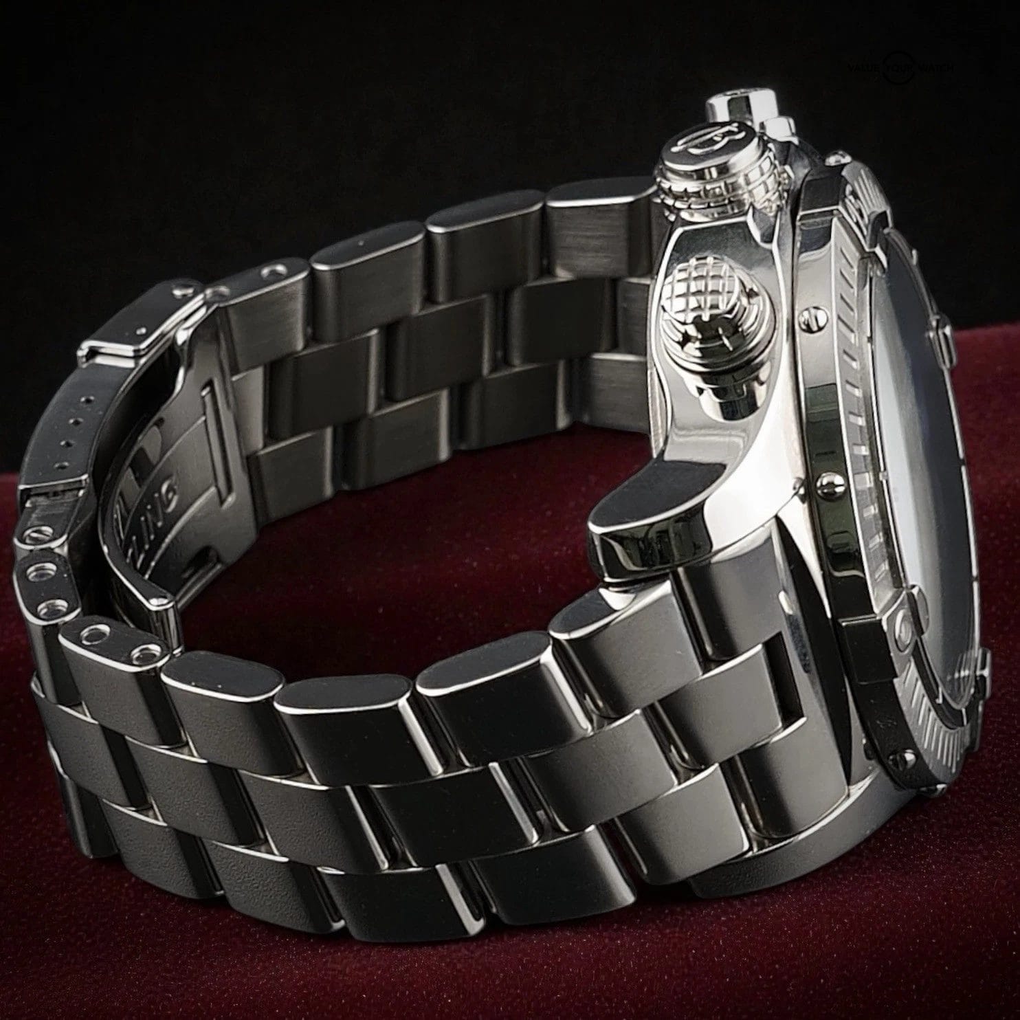 Breitling Super Avenger 48mm A13370 White Dial Chronograph Steel Bracelet & Box - Image 12