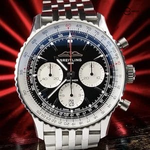 Breitling Navitimer B01 Chrono 43mm AB0138 Black Reverse Panda, 4 Year WARRANTY