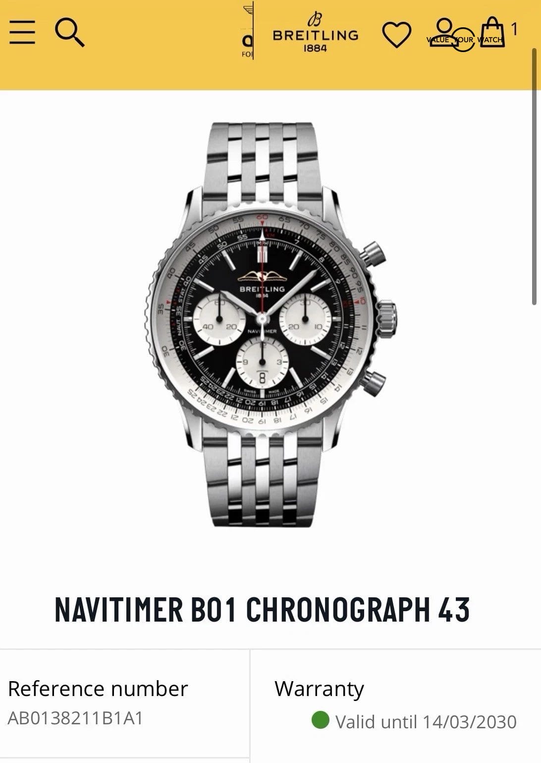 Breitling Navitimer B01 Chrono 43mm AB0138 Black Reverse Panda, 4 Year WARRANTY - Image 15