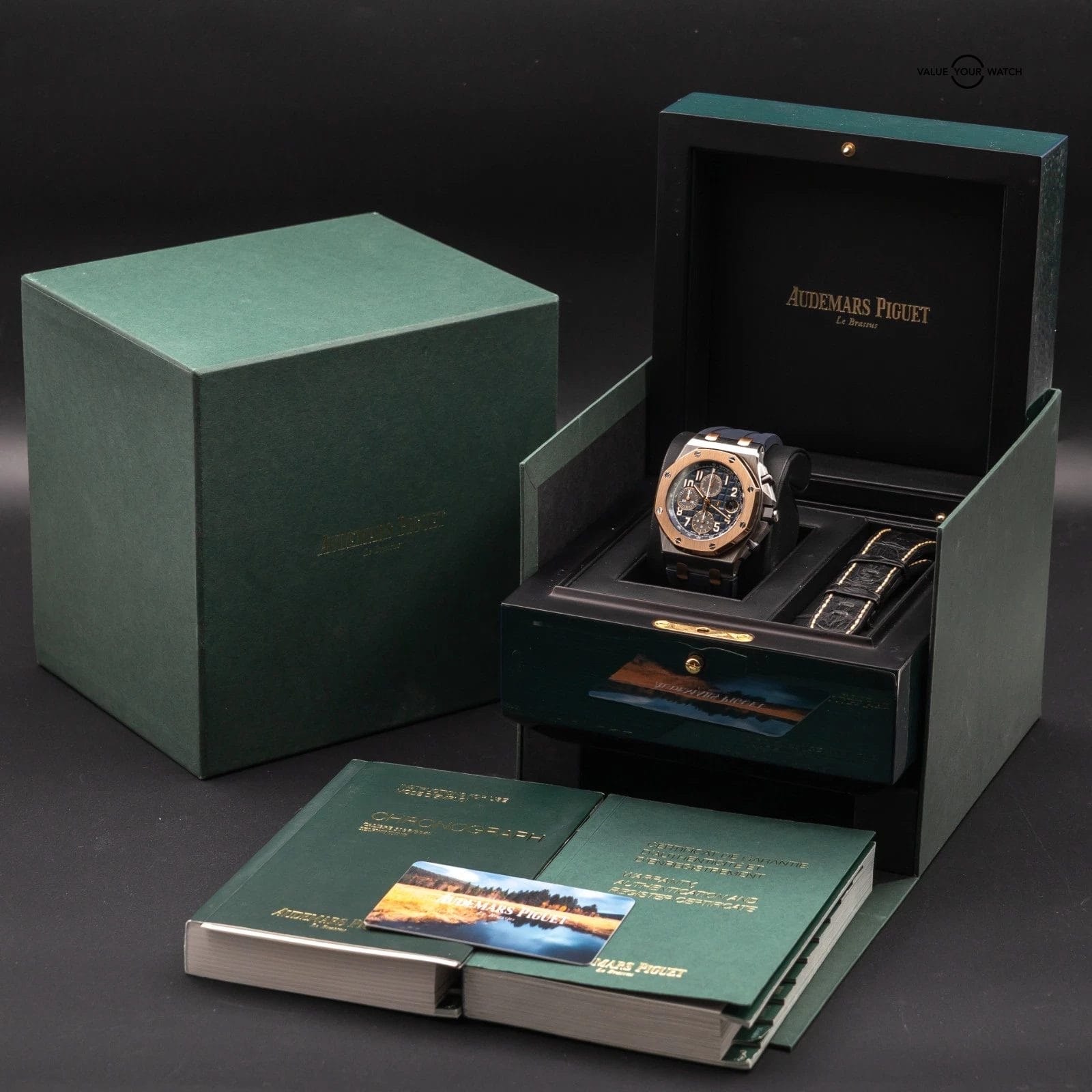 Audemars Piguet Royal Oak Offshore Chronograph 42mm Blue AP 26471SR - Full Set - Image 9