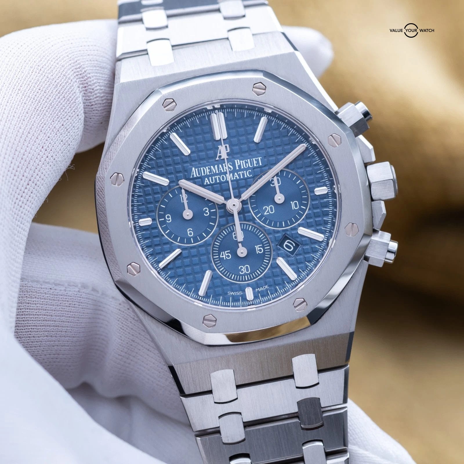 Audemars Piguet Royal Oak Chronograph 41 Steel Blue Dial AP 26320ST - Full Set - Image 15