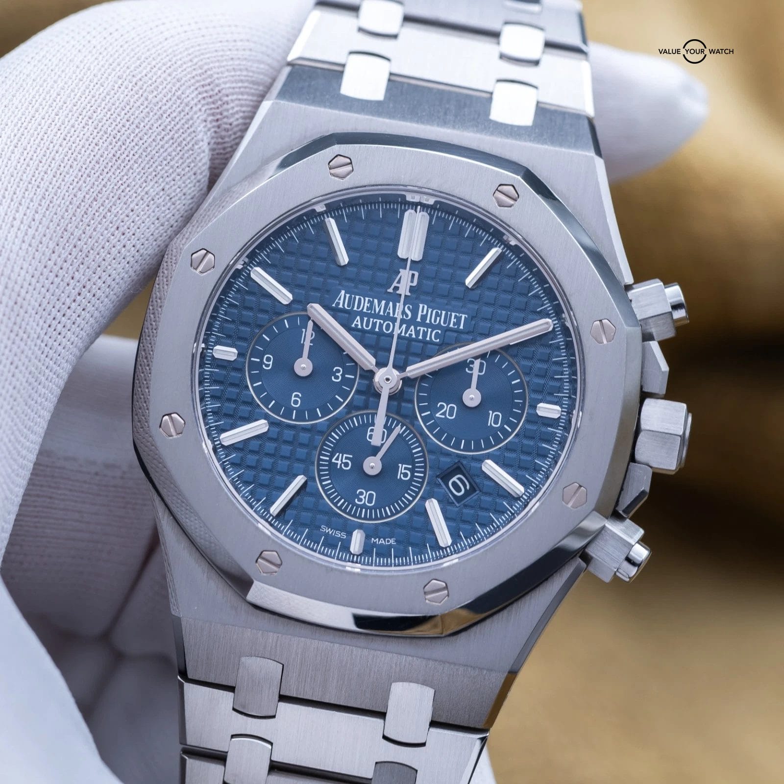 Audemars Piguet Royal Oak Chronograph 41 Steel Blue Dial AP 26320ST - Full Set - Image 16