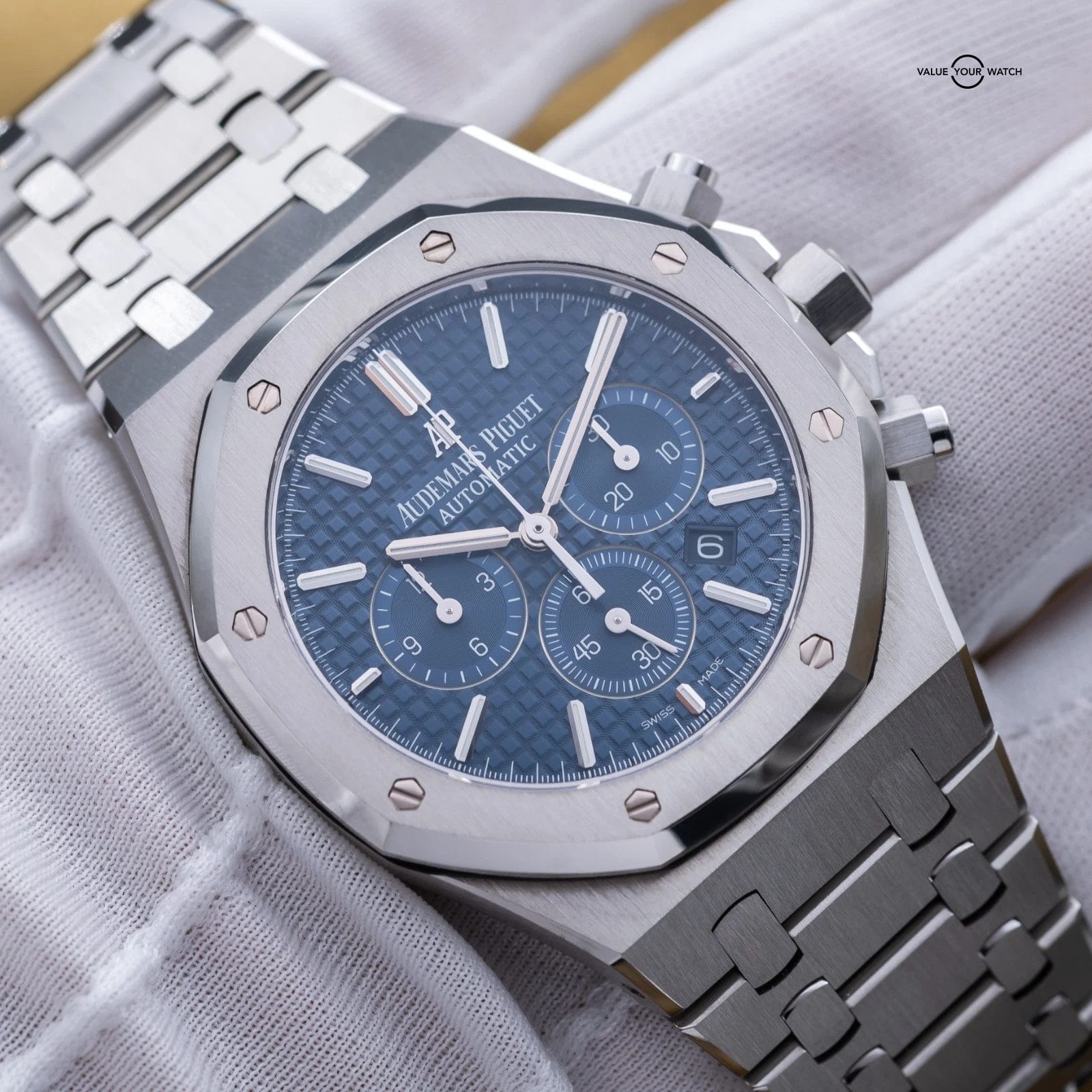 Audemars Piguet Royal Oak Chronograph 41 Steel Blue Dial AP 26320ST - Full Set - Image 17