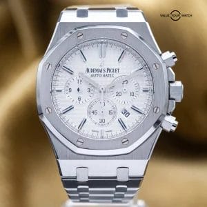 Audemars Piguet Royal Oak Chrono 41mm Steel White Silver AP 26320st – Full Set